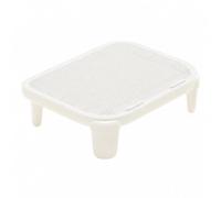 MagiDeal Cat Litter Tracking Tray | Easy to Clean, Slatted Grid Litter tray, Odorless, for throughout the year Use, Apartments, White