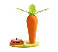 MagiDeal Cat Scratching Board Cat Scratcher Post Bed Carrot Shape Pet Supplies Vertical Cat Scratch Pole Cats Climbing Tree for Playing