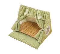 MagiDeal Cat Tent House Teepee Summer Cute Nest Cave, Washable Portable Pet Bed Cat Bed Dog Tent for Kitten Cats Puppy, Green