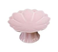MagiDeal Ceramic Footed Plate 8.8x4.3cm Small Elegant Multifunctional Dessert Cake Serving Holder Fruit Holder for Kitchen Farmhouse, pink