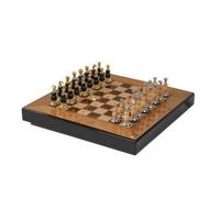 MagiDeal Chess Board Game Wooden Chess Set Board With Drawers Chess Pieces Storage Glossy Surface suitable for family game night office decor study display, 40 40 6CM, Camel Straight Edge 7KG
