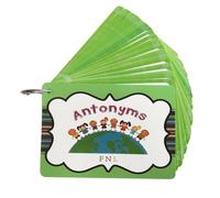 MagiDeal Children Antonyms Cards Vocabulary Flashcards Learning Cards Education Cards With Loop Coated Bright Visual Cues suitable for preschool homeschool parent child reading early English learning