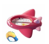 MagiDeal Children Bath Thermometer Bath Thermometer Water Thermometer Room Thermometer Floating Toy With Quick Temperature Readout Impact Resistant Structure, Red, Airplane W Bath Cap