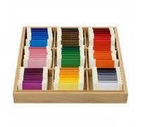 MagiDeal Children Color Learning Tray Wood Sorting Board Removable Rectangles Color Recognition Visual Sensory Practice Early Childhood Development Suitable for Home School
