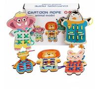 MagiDeal Children Lacing Board Preschool Threading Toy Fine Motor Board Sewing Card Educational Game With Spatial Thinking Practice Suitable for kindergarten, Animal