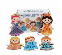 MagiDeal Children Lacing Board Preschool Threading Toy Fine Motor Board Sewing Card Educational Game With Spatial Thinking Practice Suitable for kindergarten, Princess