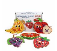 MagiDeal Children Lacing Board Preschool Threading Toy Fine Motor Board Sewing Card Educational Game With Spatial Thinking Practice Suitable for kindergarten, Fruit