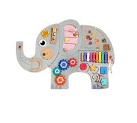 MagiDeal Children Learning Board Wooden Sensory Activity Panel Educational Puzzle Mounted Learning Board Suitable for Classroom Child’s Bedroom, Elephant Wall Game 3KG
