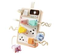 MagiDeal Children Learning Switch Toy Busy Board With Buttons Plugs Sockets Interactive Lights And Sounds For Fine Motor Skills And Hand Eye Coordination, Basic Normal Battery