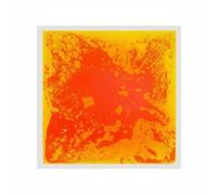 MagiDeal Children Sensory Pad Responsive Liquid Filled PVC Floor Tile Multi-Layer Interactive Mat Movement Encouragement Sensory Motor Activity Suitable for Nursery Therapy Playroom, Orange, 30 30cm