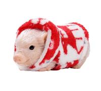 MagiDeal Children Simulation Figur Pig Toy Figurine Model Statue With Rounded Body For Tiny Hands Silicone Craft With Visible Hair Texture Suitable for, Red, 182g