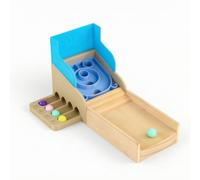 MagiDeal Children Wooden Marble Toy Tabletop Arcade Game Marble Run Set Rolling Marble Activity Portable Design Suitable for home play areas playrooms early learning environments24x10.5x7.5cm
