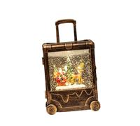 MagiDeal Christmas Snow Globe,Christmas Decoration Glitter Snowfall Xmas Music Box for Indoor Party Table Centerpiece Home Decor, Santa Claus deer