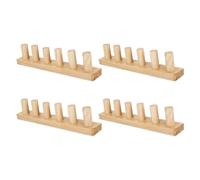 MagiDeal Chunky Knitting Loom Accessory for DIY Blankets Wooden Handcrafted Portable Beginner Friendly Hand Knitting Kit Blanket Loom, 4 Piece