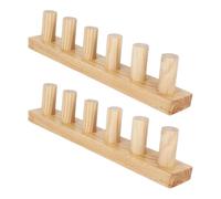 MagiDeal Chunky Knitting Loom Accessory for DIY Blankets Wooden Handcrafted Portable Beginner Friendly Hand Knitting Kit Blanket Loom, 2 Piece