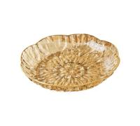 MagiDeal Clear Fruit Dish Dessert Bowl Reusable Dinnerware Luxury Snack Serving Plate Candy Tray for Wedding Home Birthday, Gold L