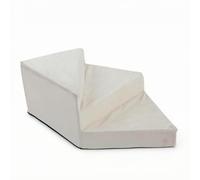 MagiDeal Climbing Ramp Pet Stairs Dog Steps Cat Ramp Featuring Stepped Path And Raised Back Removable Washable Cover Non Slip Base Sponge Cushion suitable for, White, 3-Step