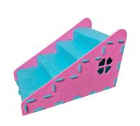 MagiDeal Climbing Ramp Pet Stairs Steps Ladder With Soft Touch Felt And Easy Grip Steps For Reduced Joint Strain suitable for sofa access bed access living room bedroom, Blue Pink