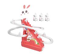MagiDeal Climbing Stairs Slide Toy Race Slide Track s Chasing Game Set with Music Light for Holiday Children Parties, 9 Rabbits