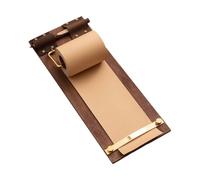 MagiDeal Clipboard Pen Holder Clip Menu Holder Pocket Size Small Long Clip Board Server Note Pads Writing Pad for Office Restaurants, Light Coffee