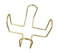 MagiDeal Coaster Holder Black Iron Metal Holder Storage Racks for Both Round and Square Coasters Home Wrought Iron Shelf Decoration, 11.4x11.4x5.2cm, Gold