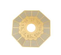 MagiDeal Coffee Grinding Ruler, Grinding Reference, Professional Measuring Accessory for Fine to Coarse Bean Grinding for Café, Bagua Gold