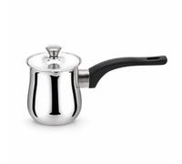 MagiDeal Coffee Kettle Turkish Coffee Pot Milk Pan Saucepan Featuring Heat Resistant Long Handle And Smooth Controlled V Spout, 720ml, Rising Shape