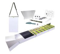 MagiDeal Complete Gold Mining Kit Mining Equipment Crevice Tools Aluminum Alloy Classifiers Accessories with 50" Sluice Box for Adults