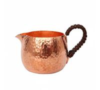 MagiDeal Copper Pouring Vessel Vintage Tea Pitcher with Handle Hammered Design Collecting Cup Copper Fair Serving Utensil Suitable for Small Gatherings Tea Table Ceremony
