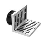 MagiDeal Corner Floor Drain Wall Drain Stainless Steel L Shaped for Balcony Shower Kitchen Bathrooms, for 75mm Pipe