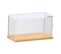 MagiDeal Countertop Action Figures Display Box Showcase Wood Base Versatile Organizer Dustproof for Mini Figures, Doll Accessory, 26x12x14.5cm