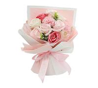 MagiDeal Creative Carnation Rose Soap Flower Bouquet Birthday Valentine's Day Gift Floral Decoration, Pink B
