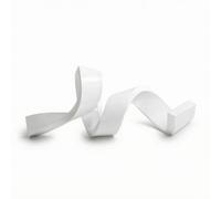MagiDeal Decorative Streamer Modern Abstract Sculpture Ribbon Statue Art Decoration With Fluid Lines Minimalist Resin Piece Contemporary Touch suitable for, White