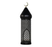 MagiDeal Desk Lamp LED Wind Lamp Small Wrought Iron Moroccan Lantern Candle Holder Lantern for Halloween Wedding Window Home Ornament, 36.5cmx9.8cm