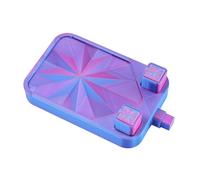MagiDeal Diamond Paint Tray with Lid Art Spillproof Versatile Sorter Bead Organizer for Cross Stitch Workshop Embroidery, blue and violet