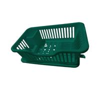 MagiDeal Dish Drying Rack Kitchen Utensils Drainer Rack Multifunctional Cutlery Holder Dish Drainer Organizer for Restaurant Counter, Dark Green
