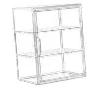 MagiDeal Display Case for Figures Showcase Multipurpose Stackable Dustproof Doll Storage Box Display Shelf for Dolls Jewelry Model Car, 22cm two divider