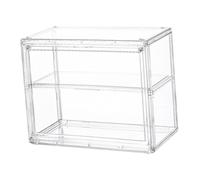 MagiDeal Display Case for Figures Showcase Multipurpose Stackable Dustproof Doll Storage Box Display Shelf for Dolls Jewelry Model Car, 27x13x22cm