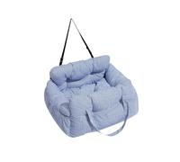 MagiDeal Dog Cars Seat Travel Bed Dog Kennel Soft with Storage Pockets Dog Car Bed Pet Cars Seat for Kitten Puppy, Blue and L