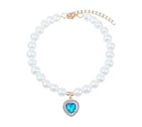 MagiDeal Dog Cat Pearl Necklace Pet Jewelry Outfit Fancy Dress up Elegant Adjustable Dog Collar Necklace for Small Dogs Kitten Parties, M