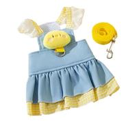 MagiDeal Dog Dress Dog Clothes Pet Dress Photo Props Cute for Small Girl Dog Cats Clothes Harness Leash Set with D Rings Cute Clothes, M