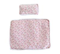 MagiDeal Doll Bedding Set Quilt Pillow Comfortable Plush Doll Accessories Imagination for Kids Birthday Gift Educational Toy Dress up, Cherry, 2 piece
