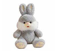 MagiDeal Doll Long Ear Stuffed Bunny Toy Three Dimensional Ears Pattern Soft Design Suitable for Bedroom Nursery Holiday Present, Gray, 30CM