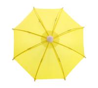 MagiDeal Dollhouse Miniature Umbrella,Mini Rainy Umbrella Decor,Cute Parasol Hanging Decorative Prop for 18 inch Girls Dolls, yellow
