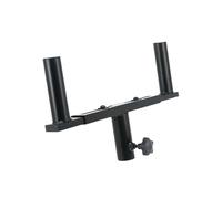 MagiDeal Double Speaker Mount Bar Speaker Pole Stand Professional Easy Assembly Mounting Fork Bracket for Roadshow Indoor Bar Outdoor