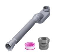 MagiDeal Drainage System Flexible Bathtub Drain Kit Tub Drain Hose Waste Pipe Polyethylene System for Easy Bending Without Deformation and