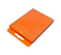 MagiDeal Drill Bit Storage Box,Empty Case Carrying Case Workshop Equipment Organiser Organizer,Drill Bit Holder for Twist Drill,Car, 12.7cmx10.1cmx1.38cm