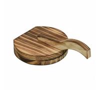 MagiDeal Dumpling Maker Pastry Press Tortilla Press Roti Press Manual Flattener for Uniform Thin Rounds and Consistent Texture Suitable for Homemade Tortillas, Wood Large Anti-Mold