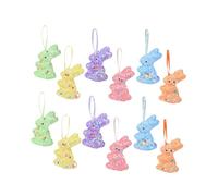 MagiDeal Easter Hanging Ornaments Multicolored Party Favors Basket Decor DIY Crafts Pendants Home Decor for Kitchen Spring Living Room, 12pcs Bunny