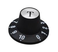 MagiDeal Electric Guitar Control Knob Witch Top Hat Bell Replacement Easy Installation High Reliability Black Musical Instrument Part, T